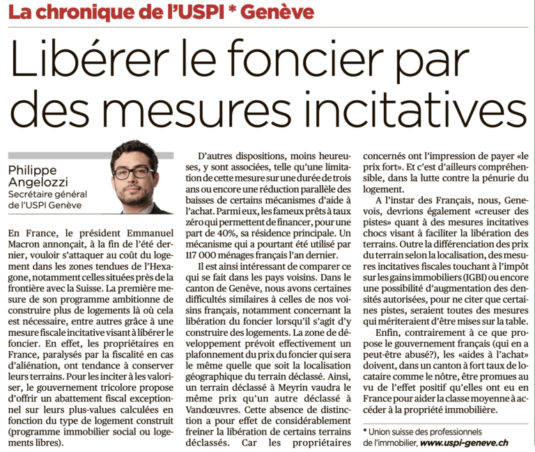 Libérer le foncier par des mesures incitatives