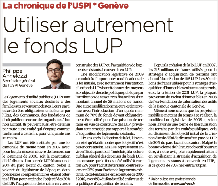 Utiliser autrement le fonds LUP